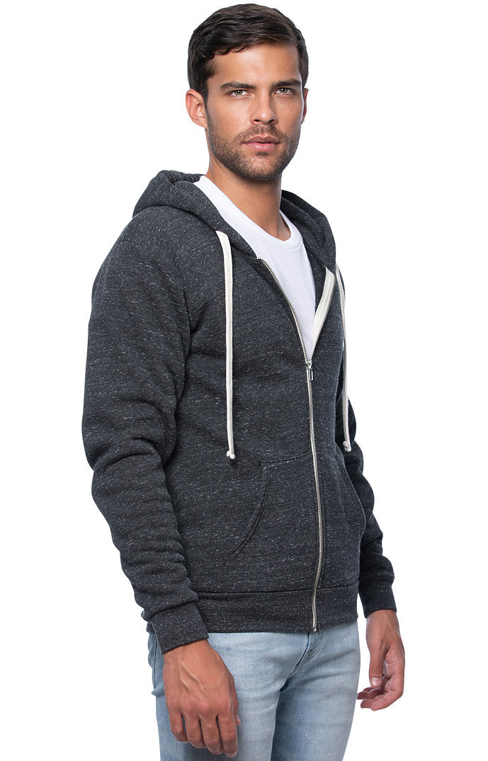 Royal Apparel 25050 Unisex Triblend Fleece Zip Hoodie - Tri Onyx