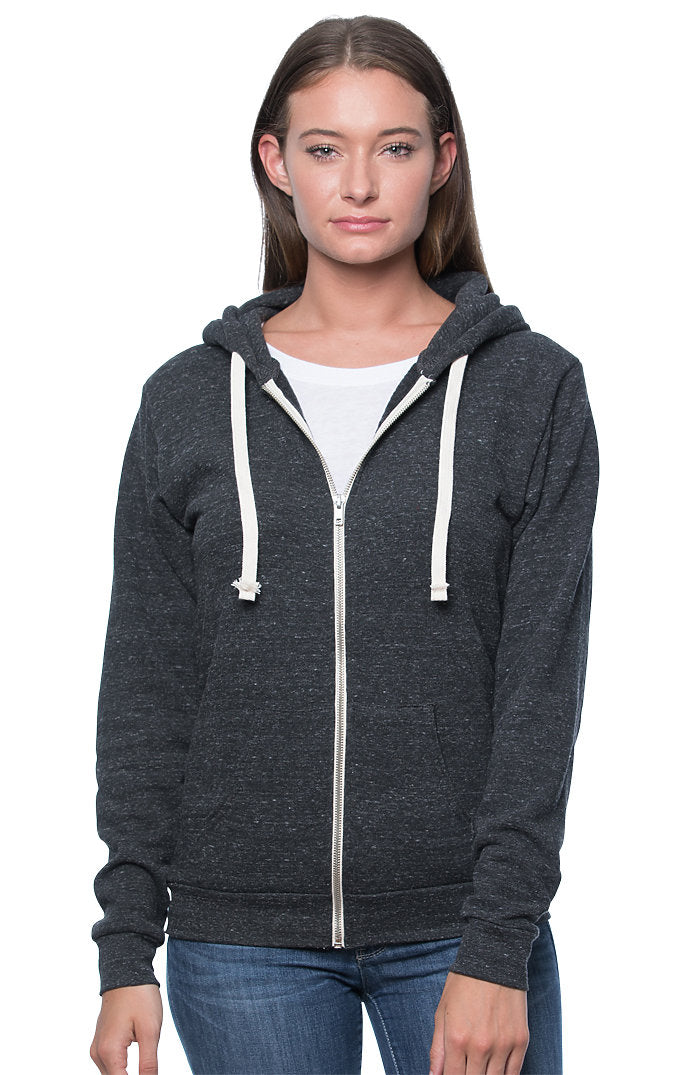 Royal Apparel 25050 Unisex Triblend Fleece Zip Hoodie - Tri Onyx