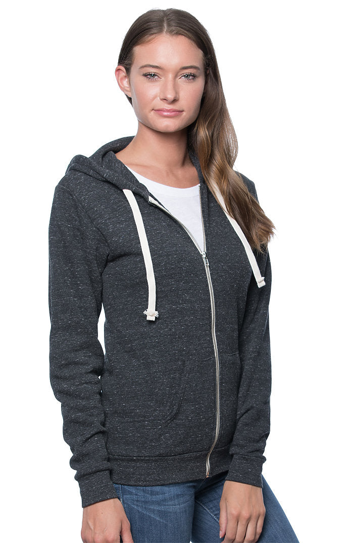 Royal Apparel 25050 Unisex Triblend Fleece Zip Hoodie - Tri Onyx