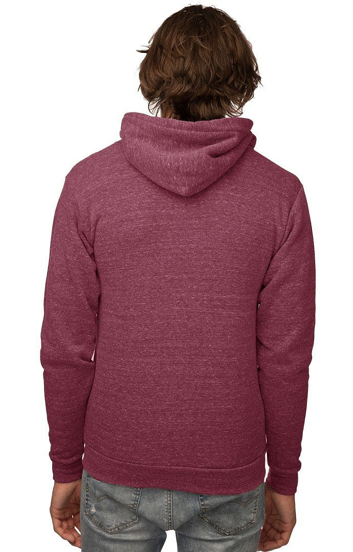 Royal Apparel 25050 Unisex Triblend Fleece Zip Hoodie - Tri Burgundy