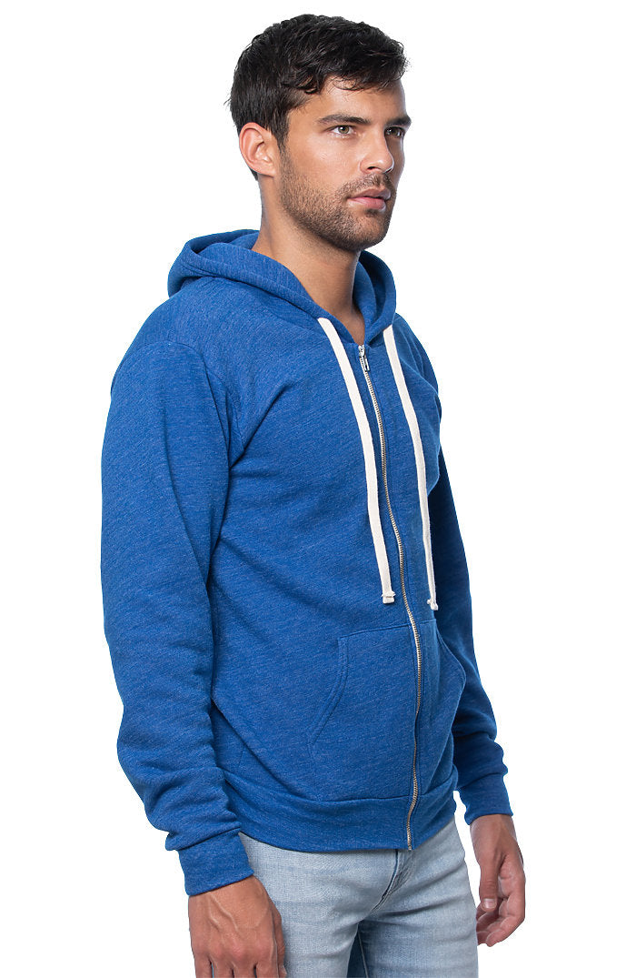 Royal Apparel 25050 Unisex Triblend Fleece Zip Hoodie - Tri Deep Royal