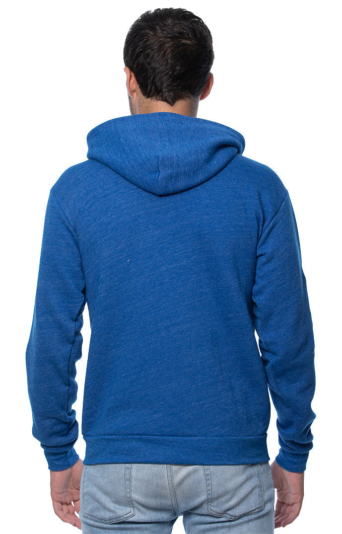 Royal Apparel 25050 Unisex Triblend Fleece Zip Hoodie - Tri Deep Royal