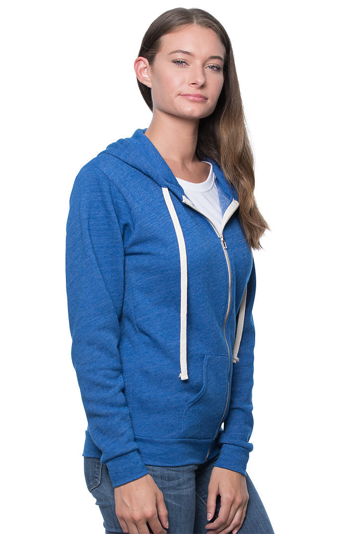 Royal Apparel 25050 Unisex Triblend Fleece Zip Hoodie - Tri Deep Royal