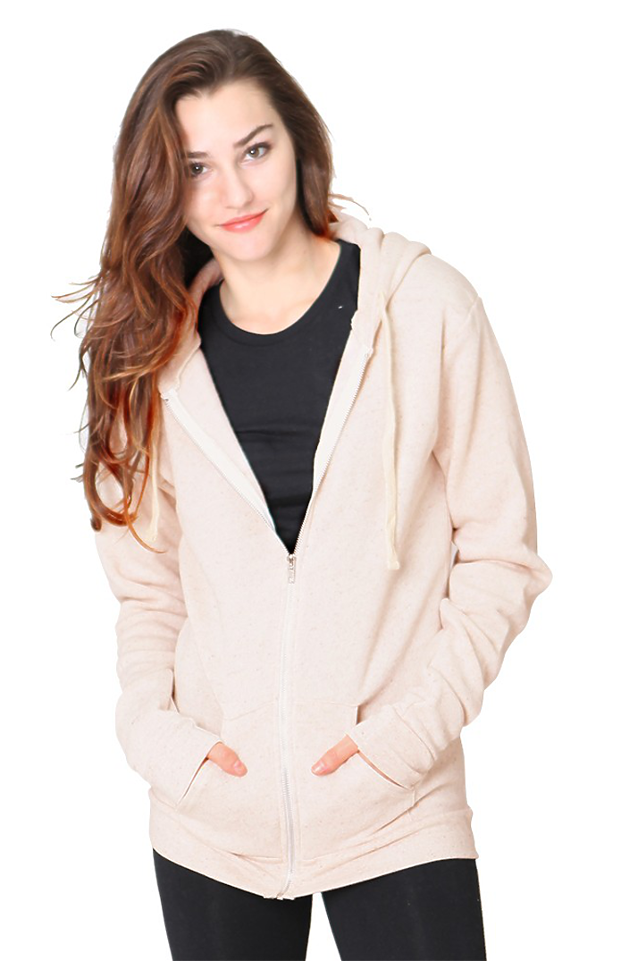 Royal Apparel 25050 Unisex Triblend Fleece Zip Hoodie - Tri Oatmeal