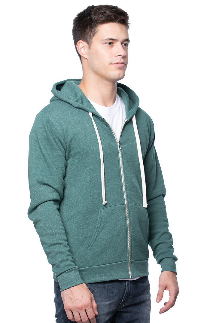 Royal Apparel 25050 Unisex Triblend Fleece Zip Hoodie - Tri Pine