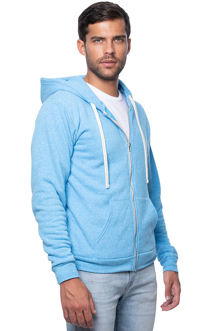 Royal Apparel 25050 Unisex Triblend Fleece Zip Hoodie - Tri Pool