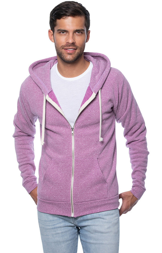 Royal Apparel 25050 Unisex Triblend Fleece Zip Hoodie - Tri Purple