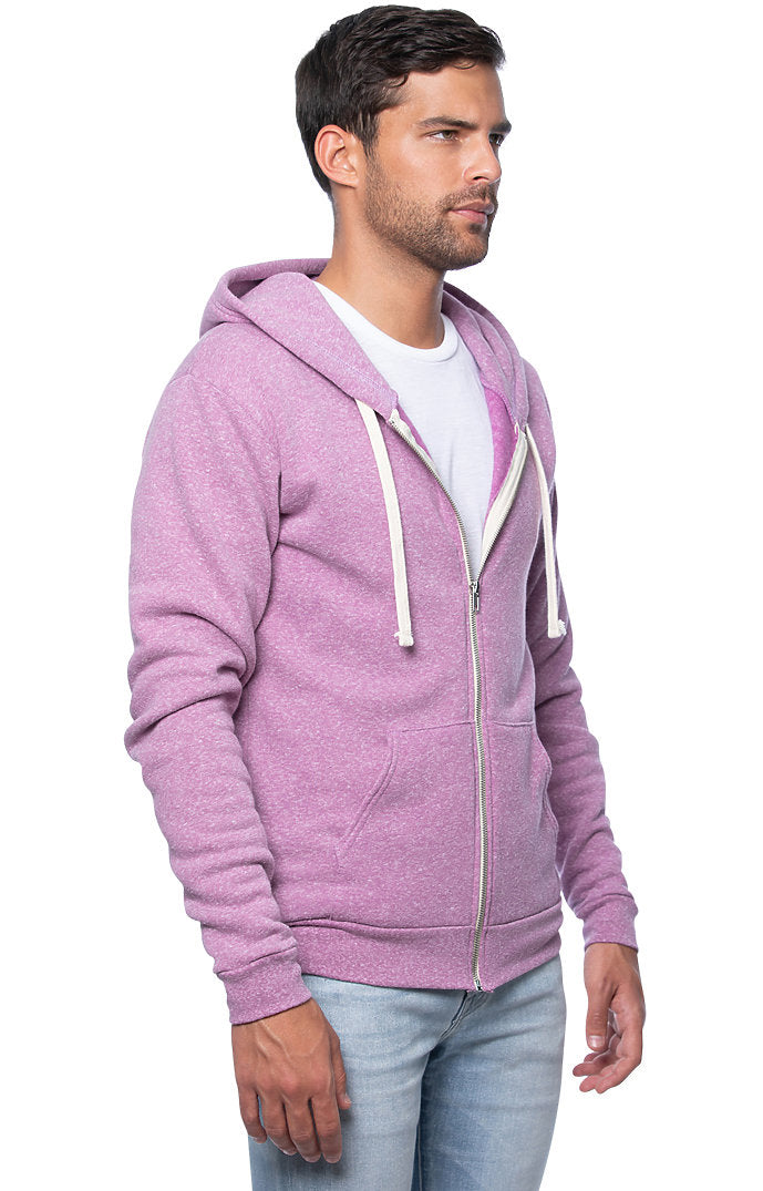 Royal Apparel 25050 Unisex Triblend Fleece Zip Hoodie - Tri Purple