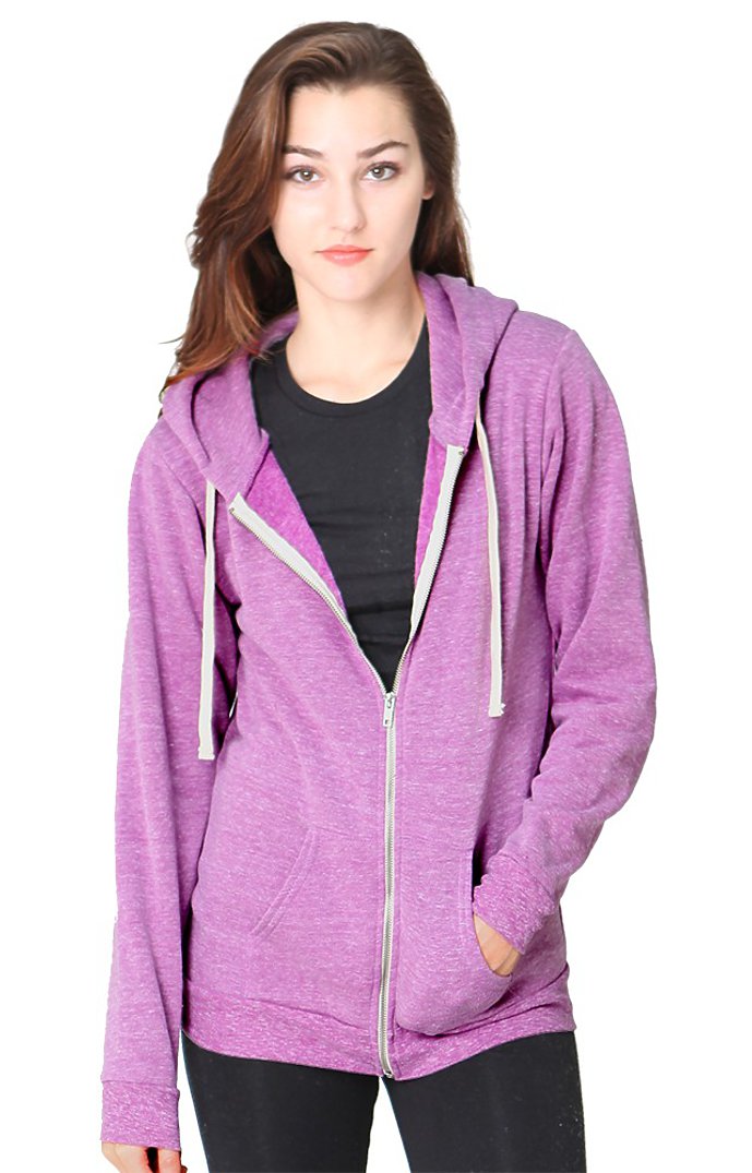 Royal Apparel 25050 Unisex Triblend Fleece Zip Hoodie - Tri Purple
