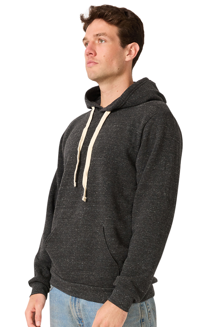 Royal Apparel 25055 Unisex Triblend Fleece Pullover Hoodie - Tri Onyx
