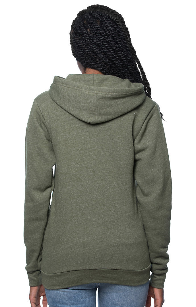 Royal Apparel 25055 Unisex Triblend Fleece Pullover Hoodie - Tri Army