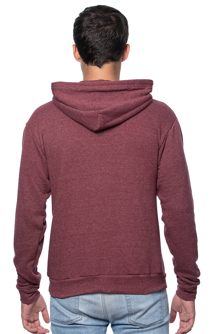 Royal Apparel 25055 Unisex Triblend Fleece Pullover Hoodie - Tri Burgundy