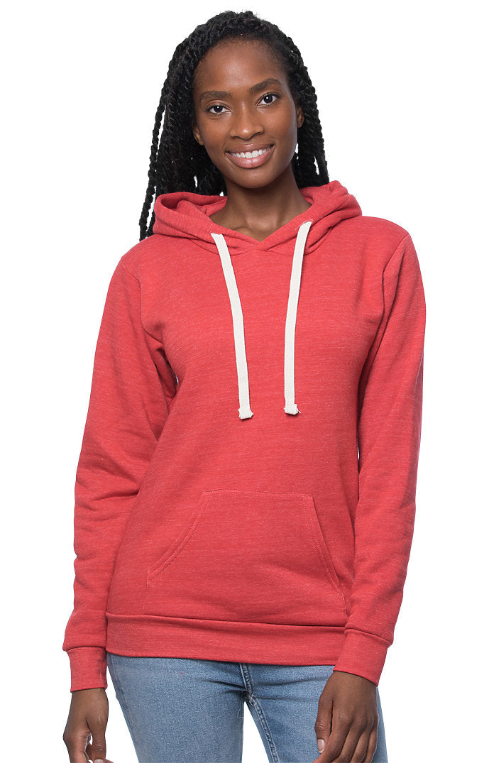 Royal Apparel 25055 Unisex Triblend Fleece Pullover Hoodie - Tri Red