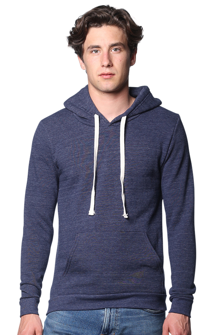 Royal Apparel 25055 Unisex Triblend Fleece Pullover Hoodie - Tri True Navy