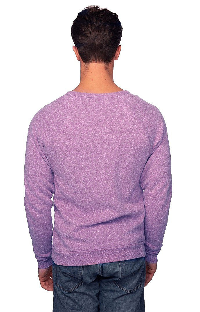 Royal Apparel 25059 Unisex Triblend Fleece Raglan Crew Sweatshirt - Tri Purple