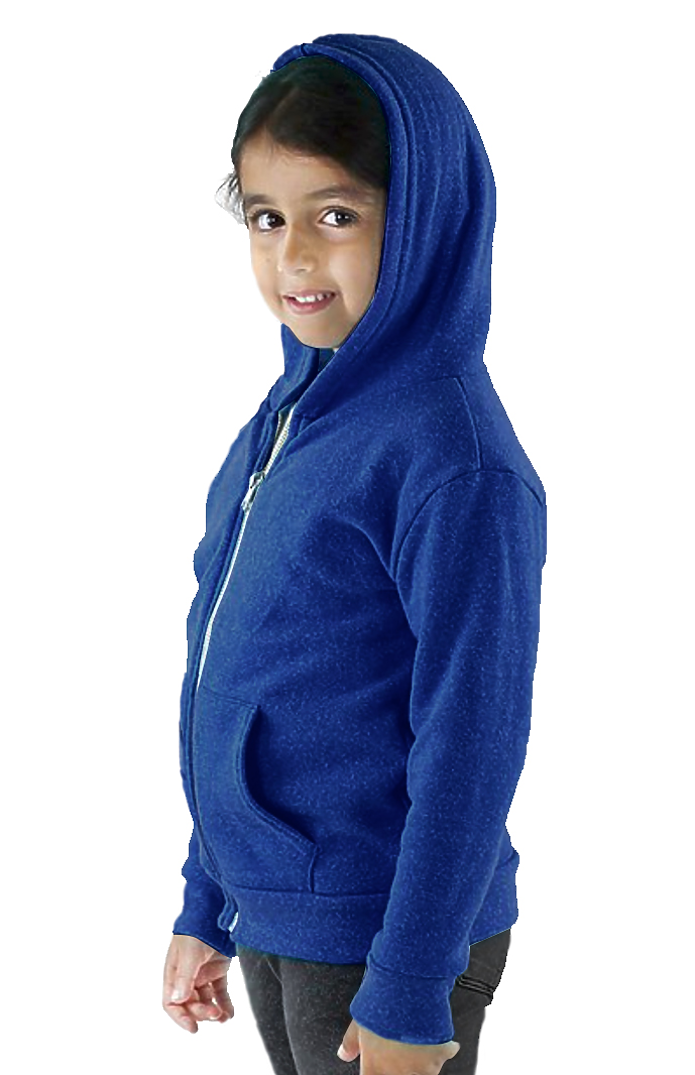 Royal Apparel 25060 Toddler Triblend Fleece Zip Hoodie - Tri Deep Royal