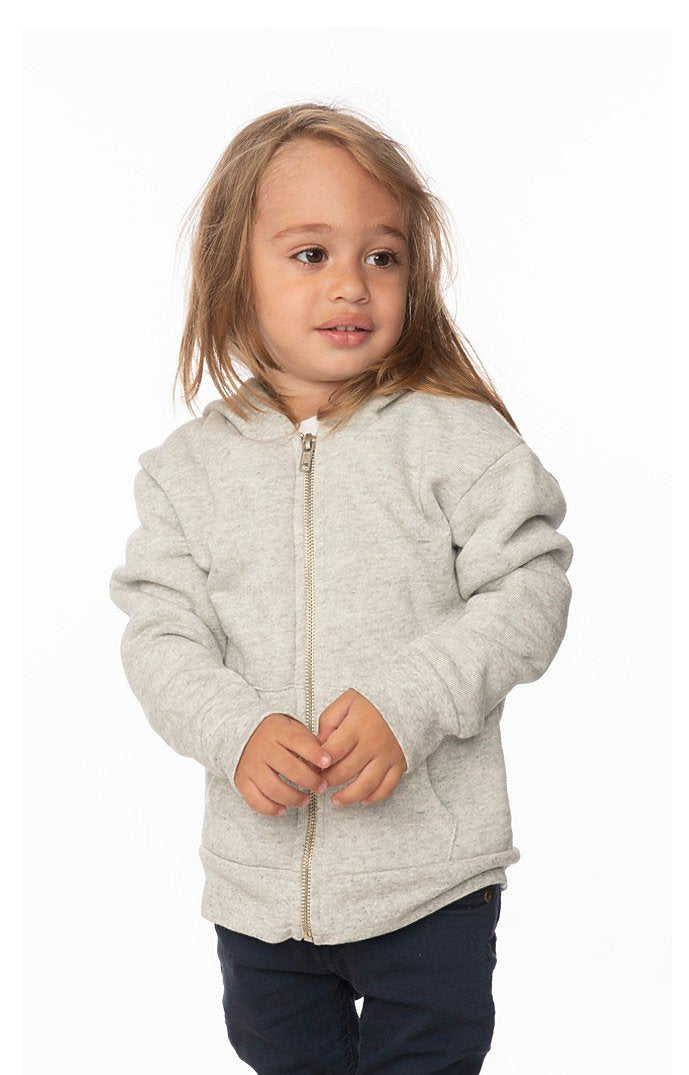 Royal Apparel 25060 Toddler Triblend Fleece Zip Hoodie - Tri Oatmeal