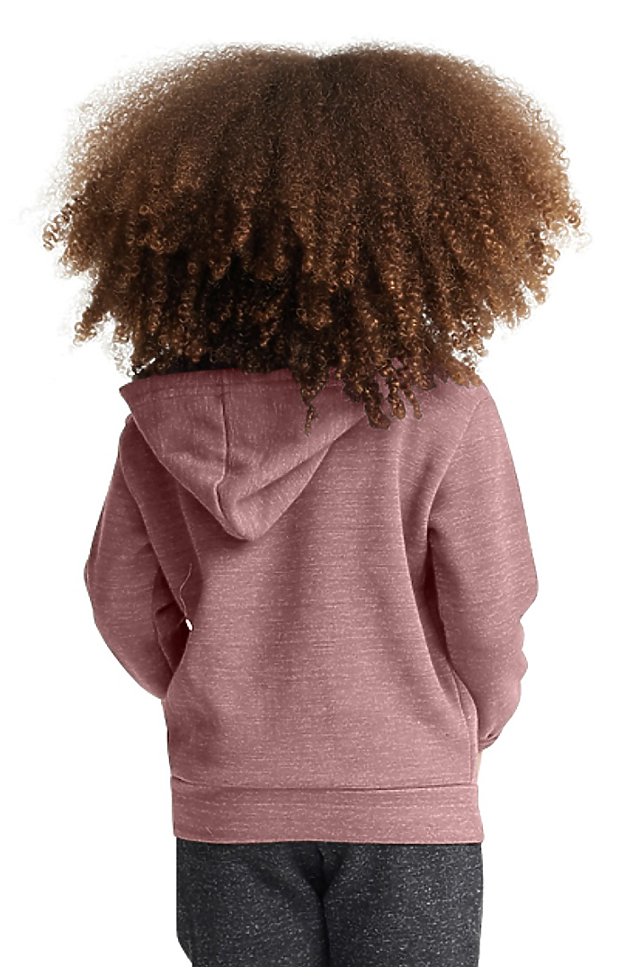 Royal Apparel 25060 Toddler Triblend Fleece Zip Hoodie - Tri Desert Rose