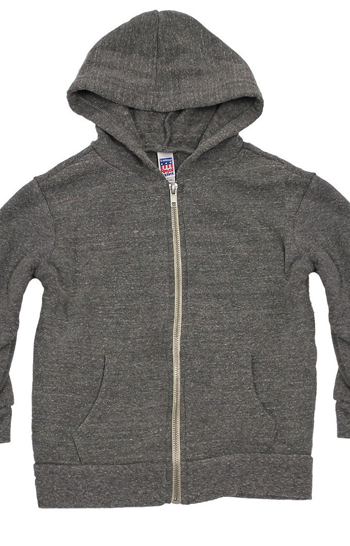 Royal Apparel 25060 Toddler Triblend Fleece Zip Hoodie - Tri Vintage Grey
