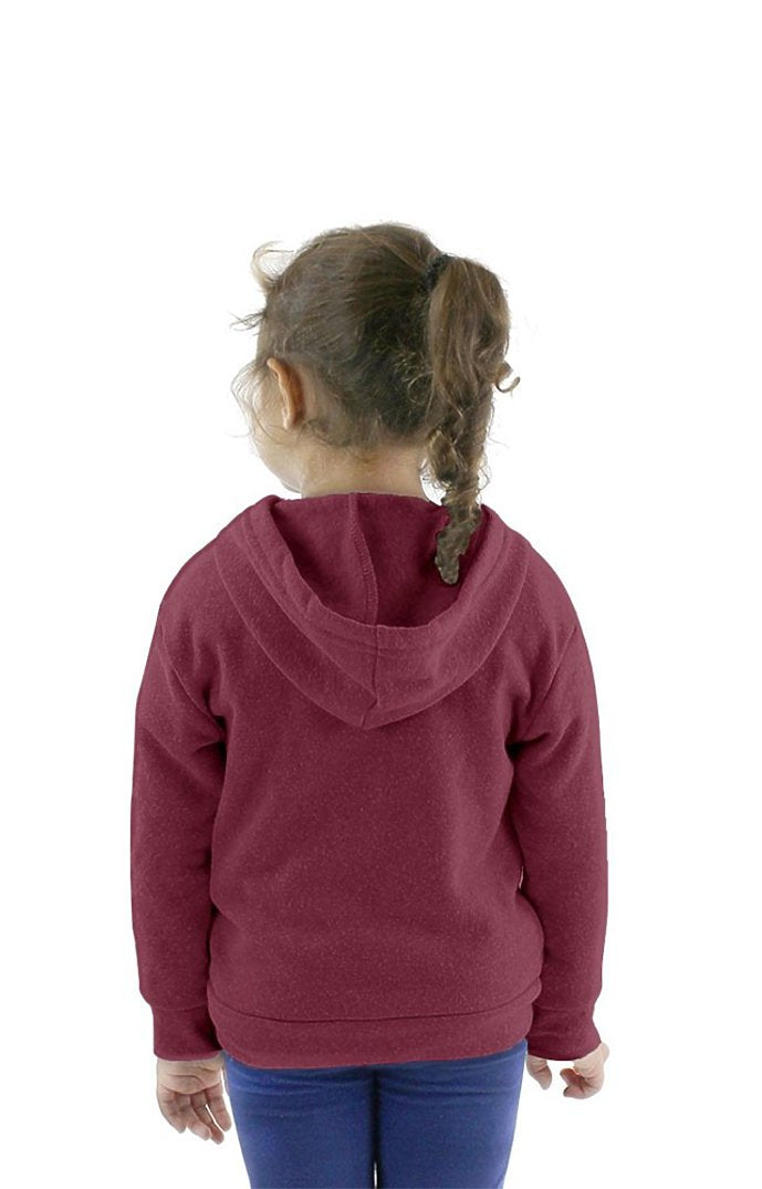 Royal Apparel 25065 Toddler Triblend Fleece Pullover Hoodie - Tri Burgundy