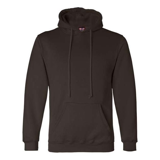 Bayside Unisex USA-Made Hooded Sweatshirt - Chocolate - Bayside 960 Bayside