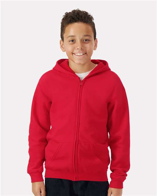 Gildan 18600B Youth Heavy Blend Full-Zip Hooded Sweatshirt