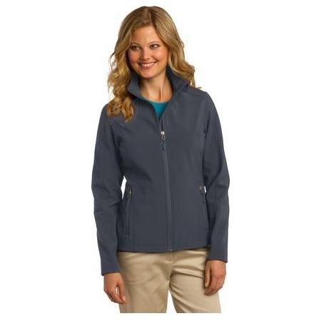 Ladies Core Soft Shell Jacket Joe's USA Medium Battleship Grey