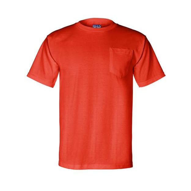 Bayside Unisex Union-Made Pocket T-Shirt - Bayside 3015 Bayside Orange S
