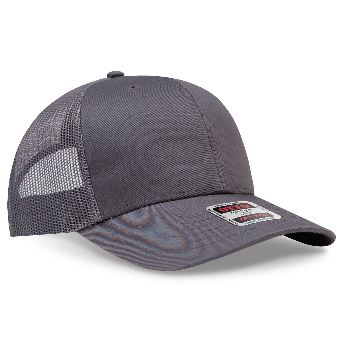 OTTO CAP® 6 Panel Mid Profile Mesh Back Trucker Hat OTTO 30-287