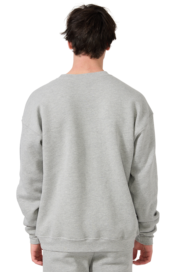 Royal Apparel 3040 Unisex Fashion Fleece Oversize Crew Sweatshirt - Heather Grey