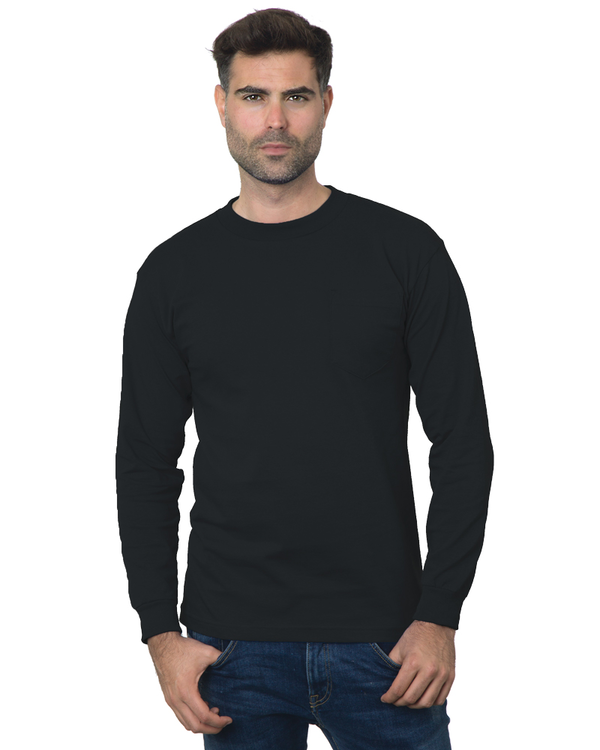 Bayside Unisex Union-Made Long Sleeve Pocket T-Shirt - Bayside 3055