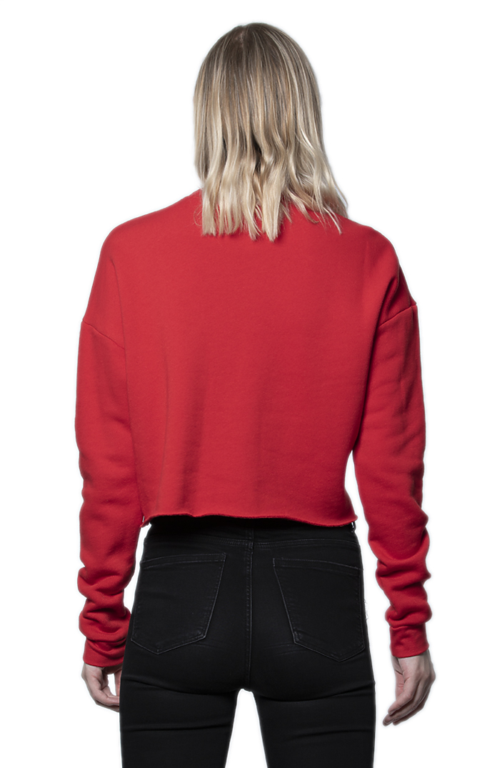 Royal Apparel 3112 Women's Fashion Fleece Crop - Red