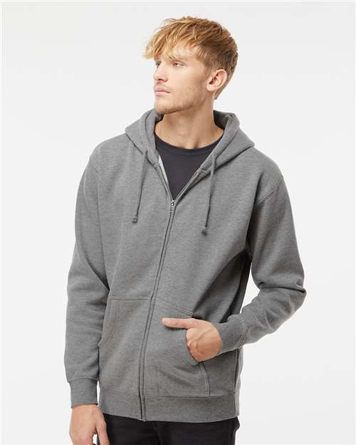 Independent Trading Co. IND4000Z Unisex Heavyweight Full-Zip Hooded Sweatshirt | Wholesale Heavyweight Zip Hoodie