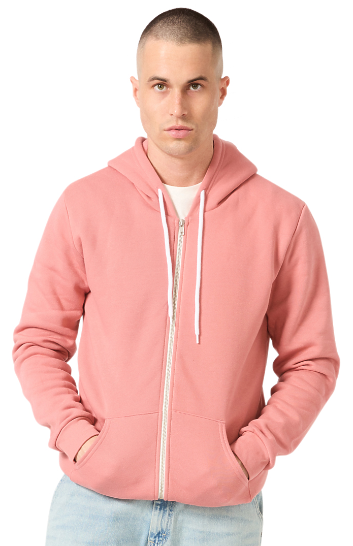 Royal Apparel 3150 Unisex Fashion Fleece Zip Hoodie - Desert Rose
