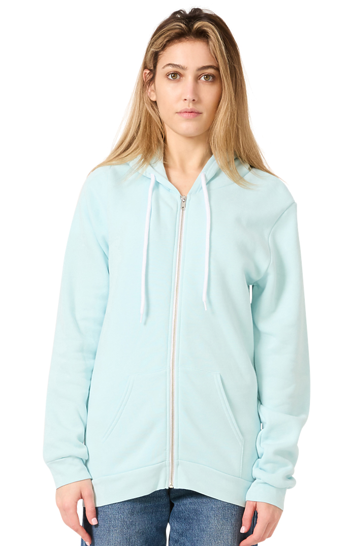 Royal Apparel 3150 Unisex Fashion Fleece Zip Hoodie - Heather Breeze