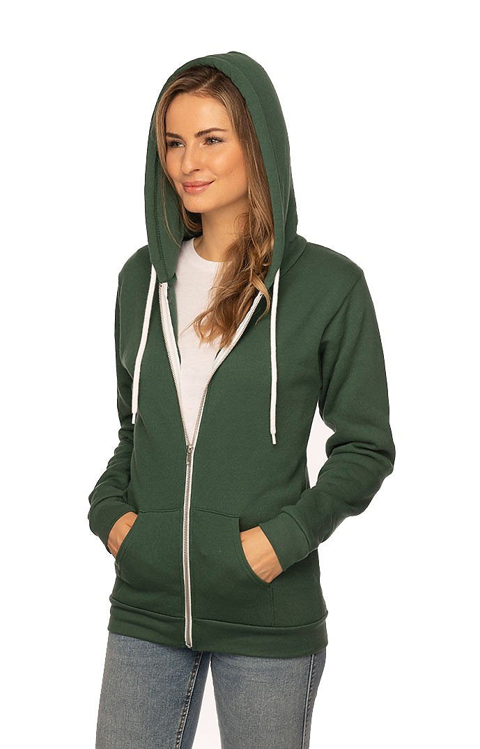 Royal Apparel 3150 Unisex Fashion Fleece Zip Hoodie - 50/50 Pine