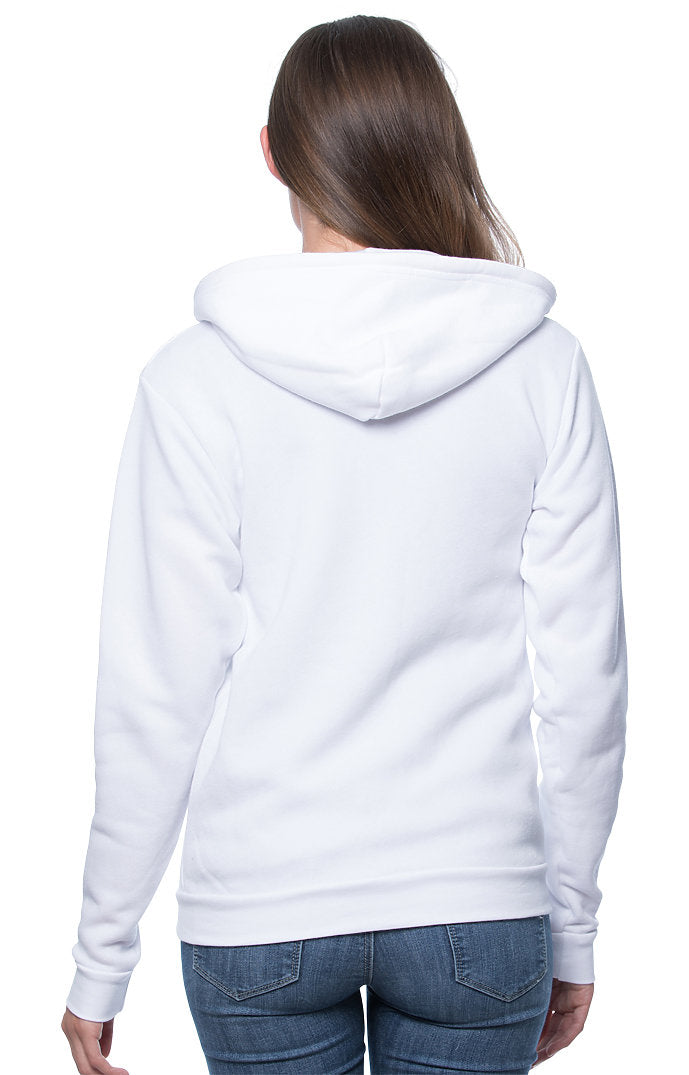 Royal Apparel 3150 Unisex Fashion Fleece Zip Hoodie - White