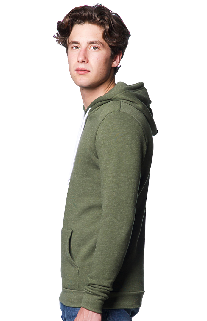 Royal Apparel 3155 Unisex Fashion Fleece Pullover Hoodie - Heather Army