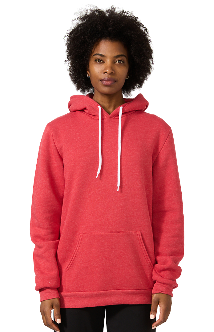 Royal Apparel 3155 Unisex Fashion Fleece Pullover Hoodie - Heather True Red