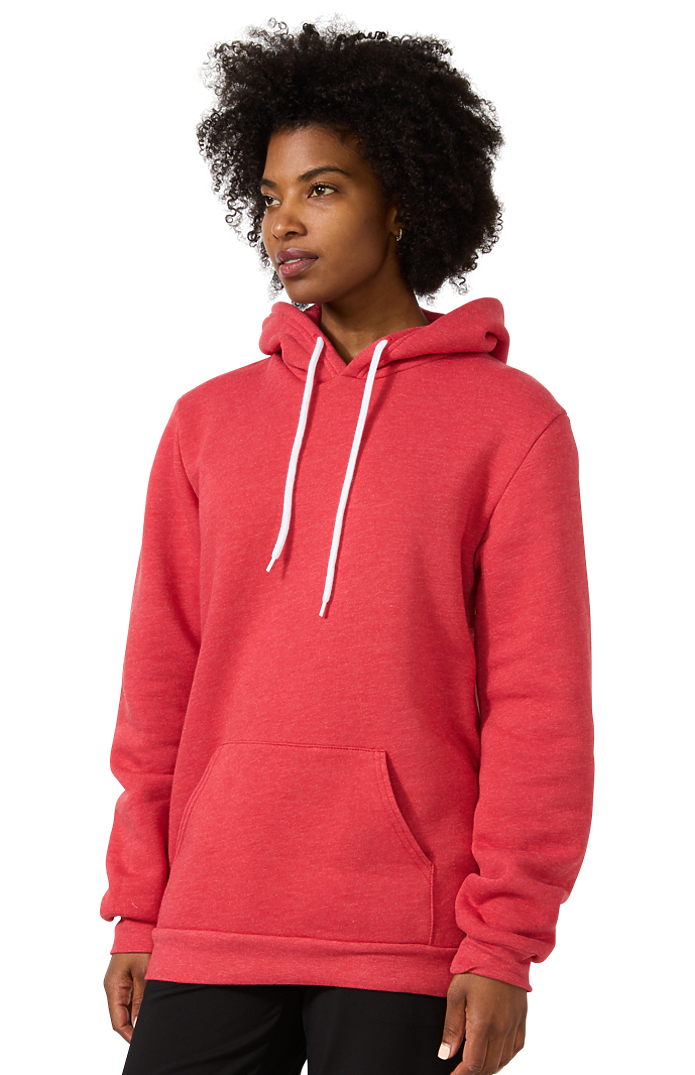 Royal Apparel 3155 Unisex Fashion Fleece Pullover Hoodie - Heather True Red