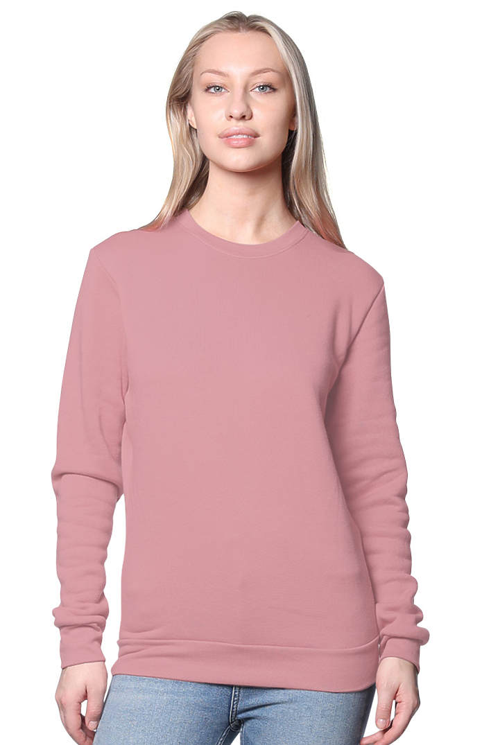 Royal Apparel 3159 Unisex Fashion Fleece Crew Sweatshirt - Desert Rose