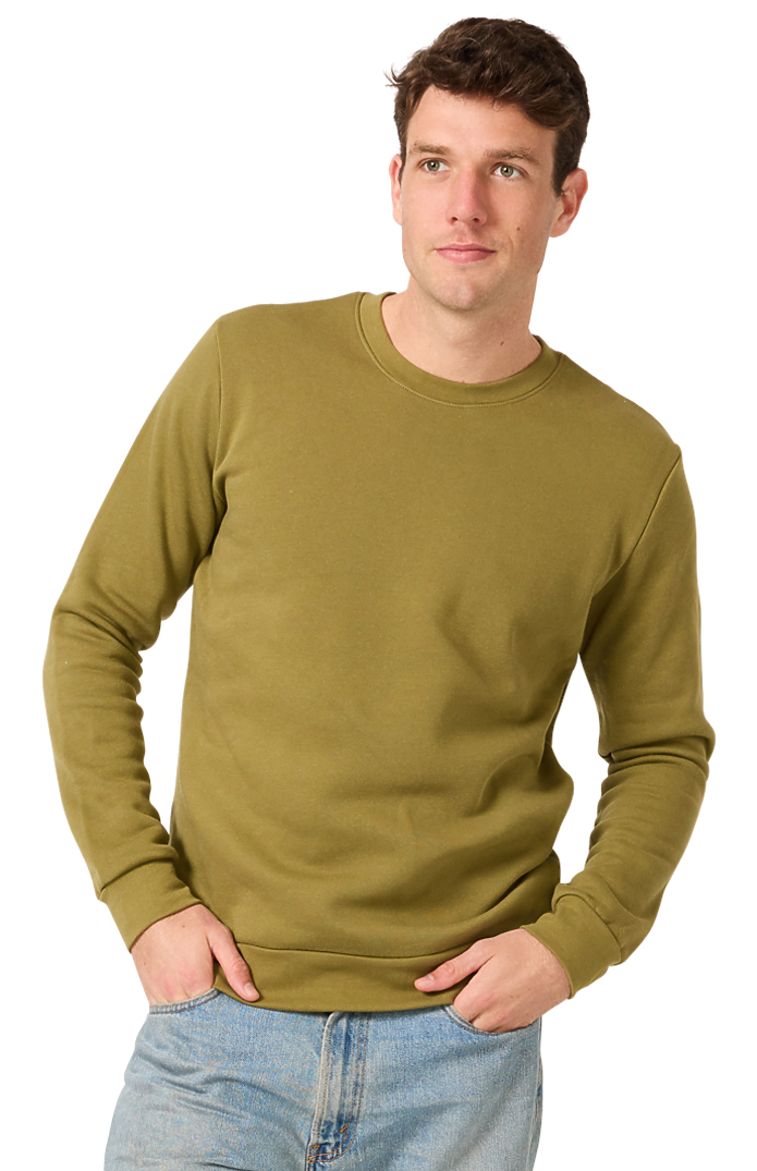 Royal Apparel 3159 Unisex Fashion Fleece Crew Sweatshirt - Olive Drab