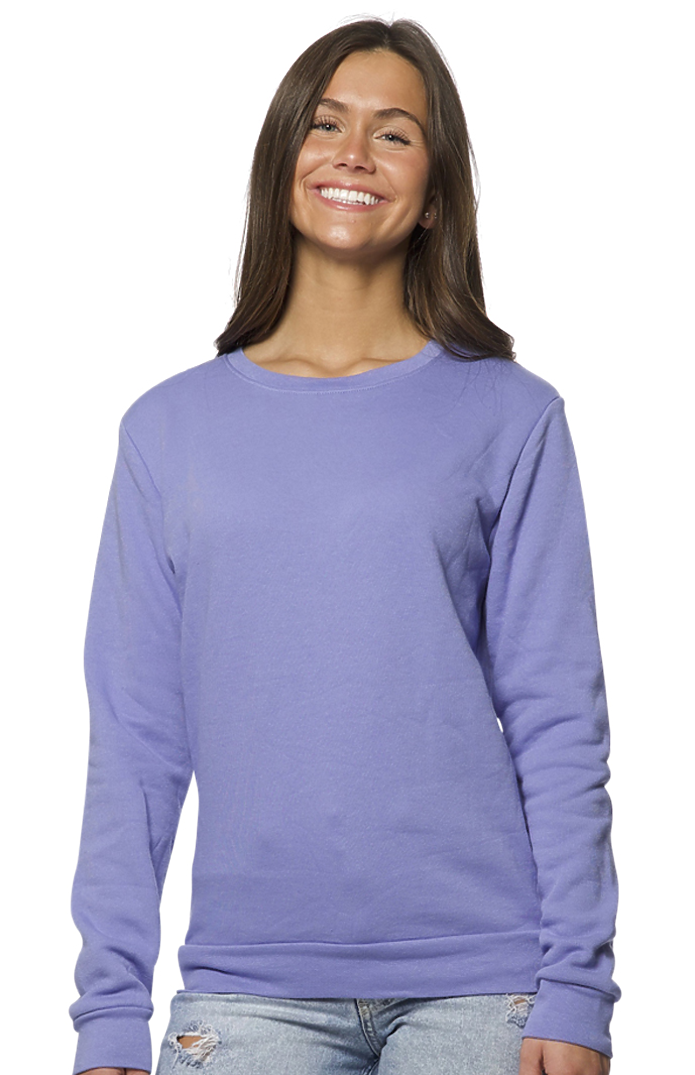 Royal Apparel 3159 Unisex Fashion Fleece Crew Sweatshirt - Periwinkle