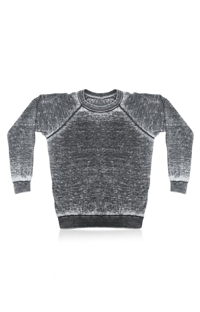 Royal Apparel 3199BO Women's Burnout Fleece Raglan Pullover - Grey