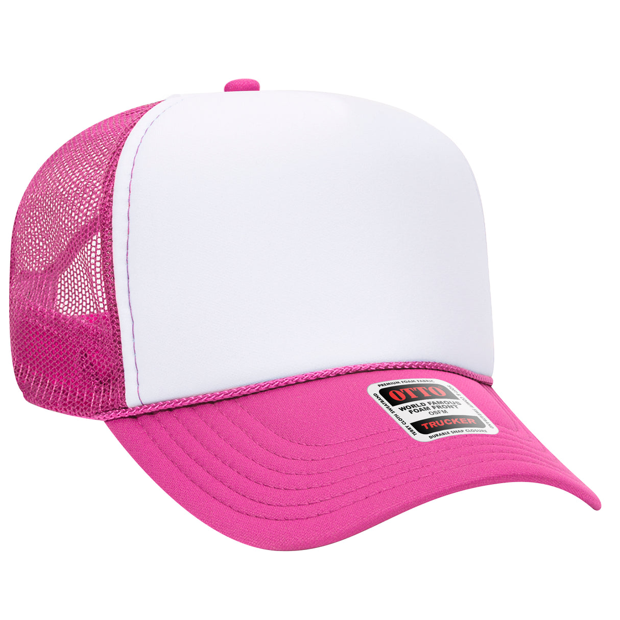 OTTO Cap 32-467 5-Panel Mid-Profile Foam Trucker Hat | Wholesale Foam Snapback