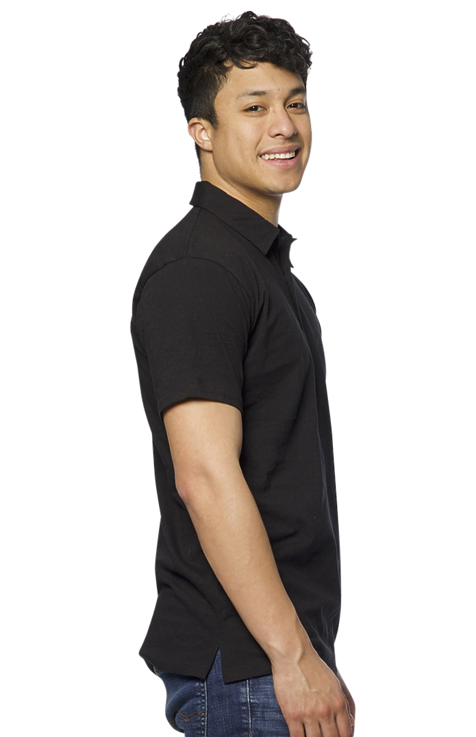 Royal Apparel 32057 Unisex eco Triblend Polo - Eco Tri Black