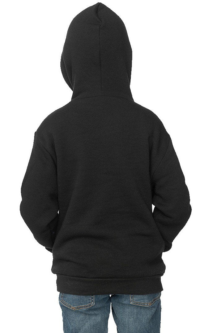 Royal Apparel 3229 Youth Fashion Fleece Pullover Hoodie - Black