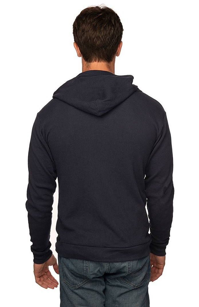 Royal Apparel 32550 Unisex eco Triblend Jersey Full Zip Hoodie - Eco Tri Black