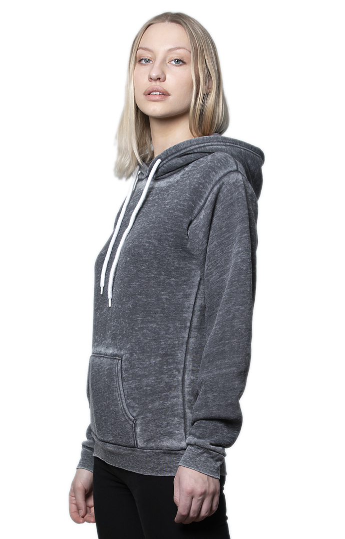 Royal Apparel 3355BO Unisex Burnout Pullover Hoody - Grey