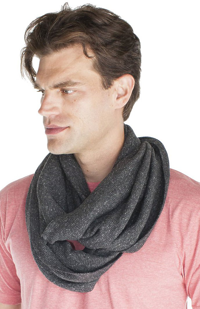 Royal Apparel 34000 Unisex eco Triblend Thermal Infinity Scarf - Eco Tri Charcoal